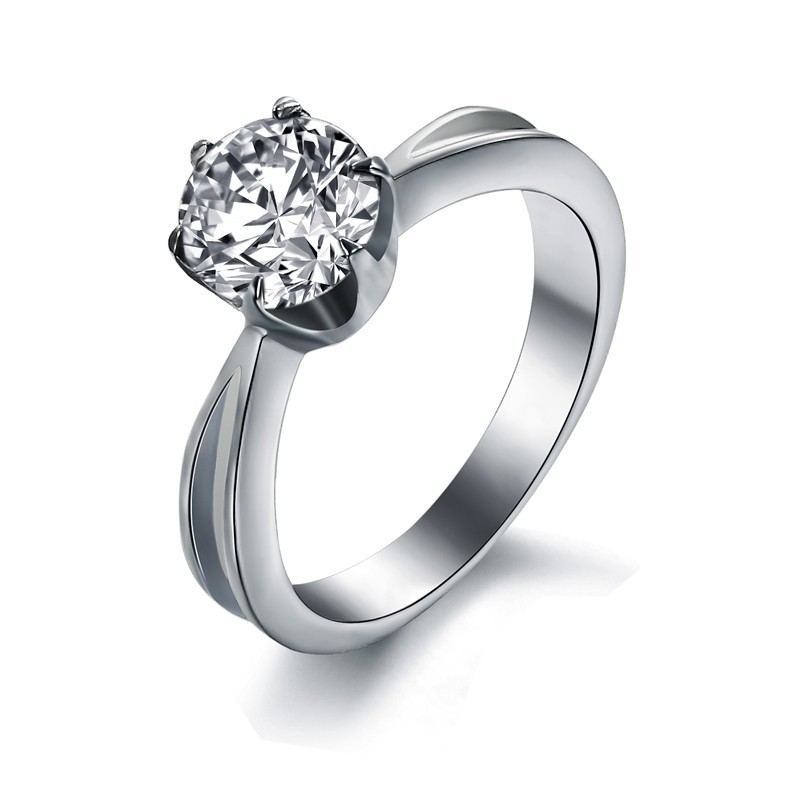 The Queen of Quality Female Titanium Ring With Rhinestone