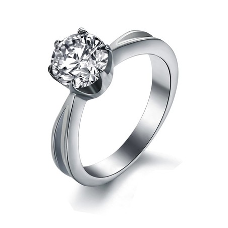 The Queen of Quality Female Titanium Ring With Rhinestone