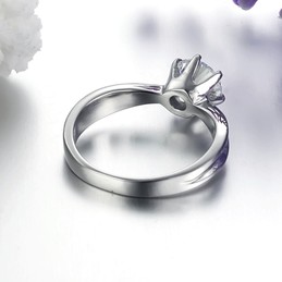 The Queen of Quality Female Titanium Ring With Rhinestone