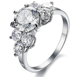 High Quality Titanium Ring With Rhinestone