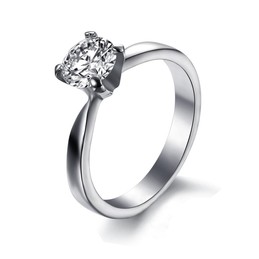 Dependable Performance Female Titanium Ring With Rhinestone