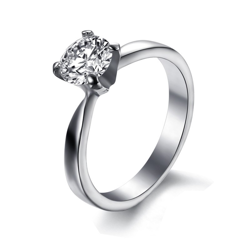 Dependable Performance Female Titanium Ring With Rhinestone