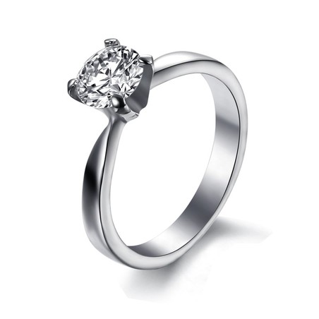 Dependable Performance Female Titanium Ring With Rhinestone