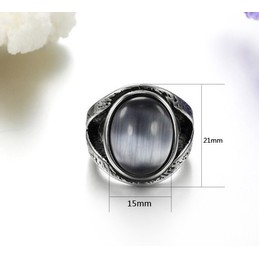 Durable in Use Exaggerate Emerald Titanium Ring 