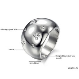 The Queen of Quality Exaggerate Titanium Ring 