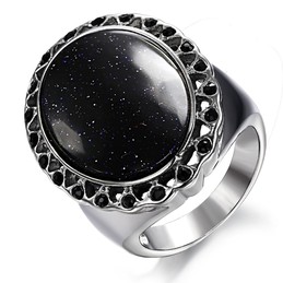 Complete in Specifications Exaggerate QuartziteTitanium Ring 