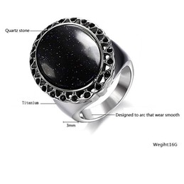 Complete in Specifications Exaggerate QuartziteTitanium Ring 