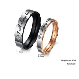 Reliable Reputation Titanium Ring For Lovers With Rhinestone