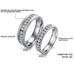 Wide Varieties Pearl Sand Titanium Ring For Lovers 