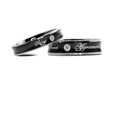 Dependable Performance Black Titanium Ring For Lovers