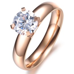 Wide Varieties Female Titanium Ring With Rhinestone