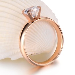 Wide Varieties Female Titanium Ring With Rhinestone