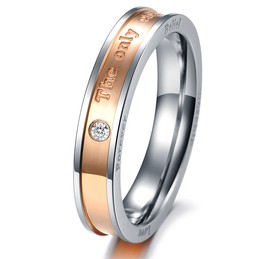 Quality and Quantity Assured Titanium Ring For Lovers 
