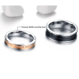 Quality and Quantity Assured Titanium Ring For Lovers 