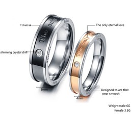 Quality and Quantity Assured Titanium Ring For Lovers 