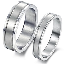 Stable Quality Simple Titanium Ring For Lovers 