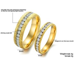 Stable Quality Pearl Sand Titanium Ring For Lovers 