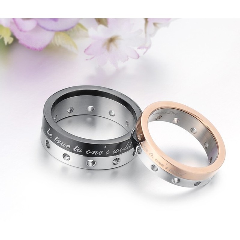 Stable Quality Titanium Ring For Lovers 