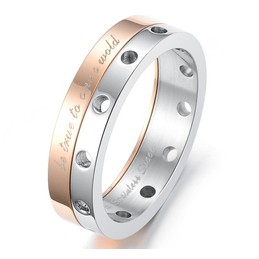 Stable Quality Titanium Ring For Lovers 