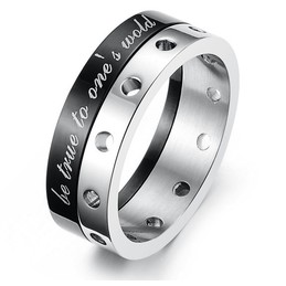 Stable Quality Titanium Ring For Lovers 