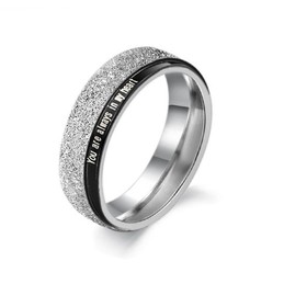 Dependable Performance Black Titanium Ring For Lovers 