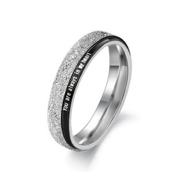 Dependable Performance Black Titanium Ring For Lovers 