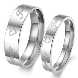 Dependable Performance Sweetheart Titanium Ring For Lovers 