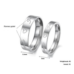 Dependable Performance Sweetheart Titanium Ring For Lovers 