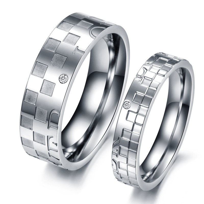 Selling Well all over the World Puzzle Titanium Ring For Lovers