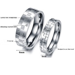 Selling Well all over the World Puzzle Titanium Ring For Lovers