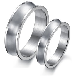 The Queen of Quality Simple Titanium Ring For Lovers 