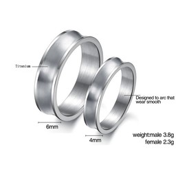 The Queen of Quality Simple Titanium Ring For Lovers 