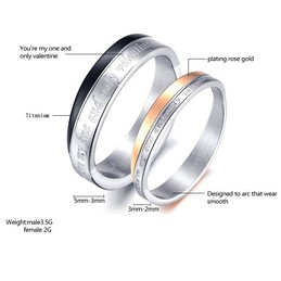 The Queen of Quality Alternative Creative Titanium Ring For Lovers