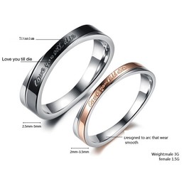 The Queen of Quality Wrap Titanium Ring For Lovers 