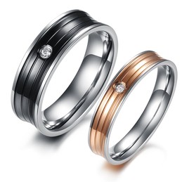 Excellent Quality Concise Titanium Ring For Lovers 
