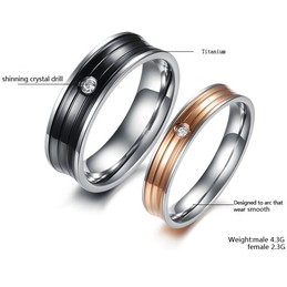 Excellent Quality Concise Titanium Ring For Lovers 
