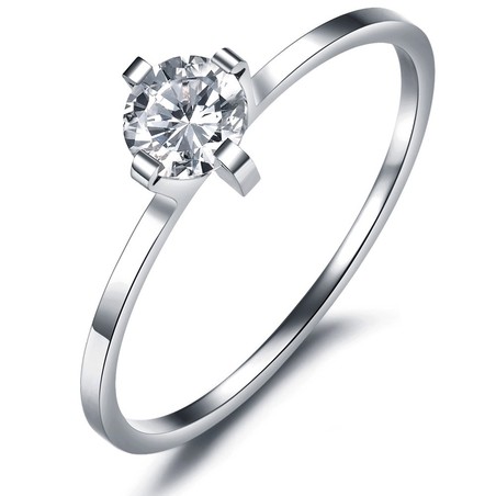Dependable Performance Titanium Ring For Lovers With Rhinestone