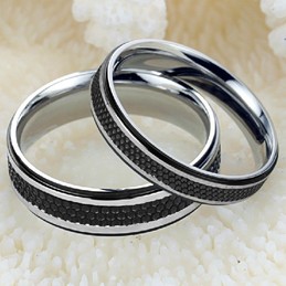 Quality and Quantity Assured Black Titanium Ring For Lovers  