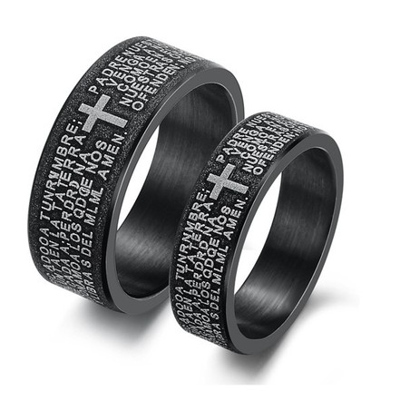 High Quality Cross Titanium Ring For Lovers