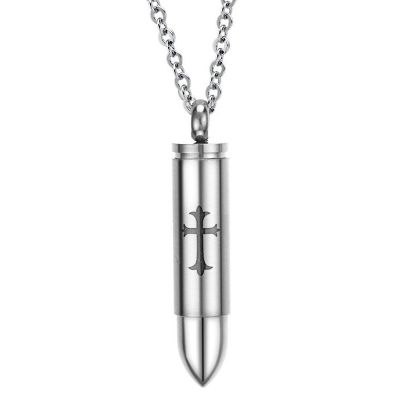 Well-known for Its Fine Quality Bullet Shape Cross Titanium Necklace 