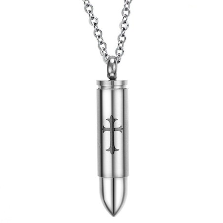 Well-known for Its Fine Quality Bullet Shape Cross Titanium Necklace 
