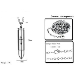 Well-known for Its Fine Quality Bullet Shape Cross Titanium Necklace 