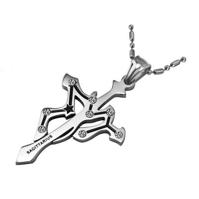 to Have a Long Story Sagittarius Titanium Necklace 