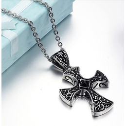 Wide Varieties Cross Titanium Necklace 