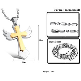 Well-known for Its Fine Quality Cross Titanium Necklace