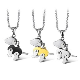 Stable Quality Dog Shape Titanium Necklace