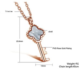 Complete in Specifications Female Key Titanium Necklace 