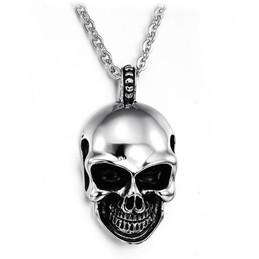 The King of Quantity Skull Titanium Necklace 