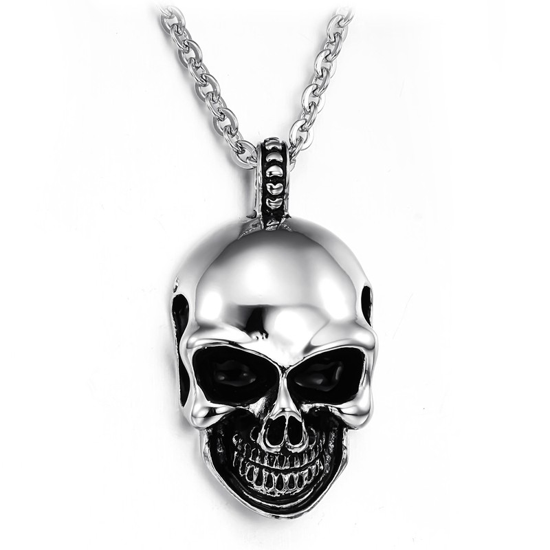 The King of Quantity Skull Titanium Necklace 