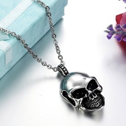 The King of Quantity Skull Titanium Necklace 